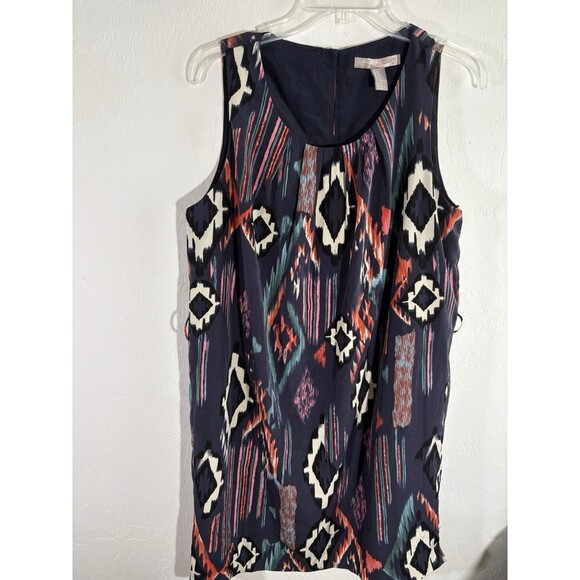 LOVE 21 Womens Size Medium Black Abstract Aztec Print Sleeveless Lined Dress - Picture 1 of 8